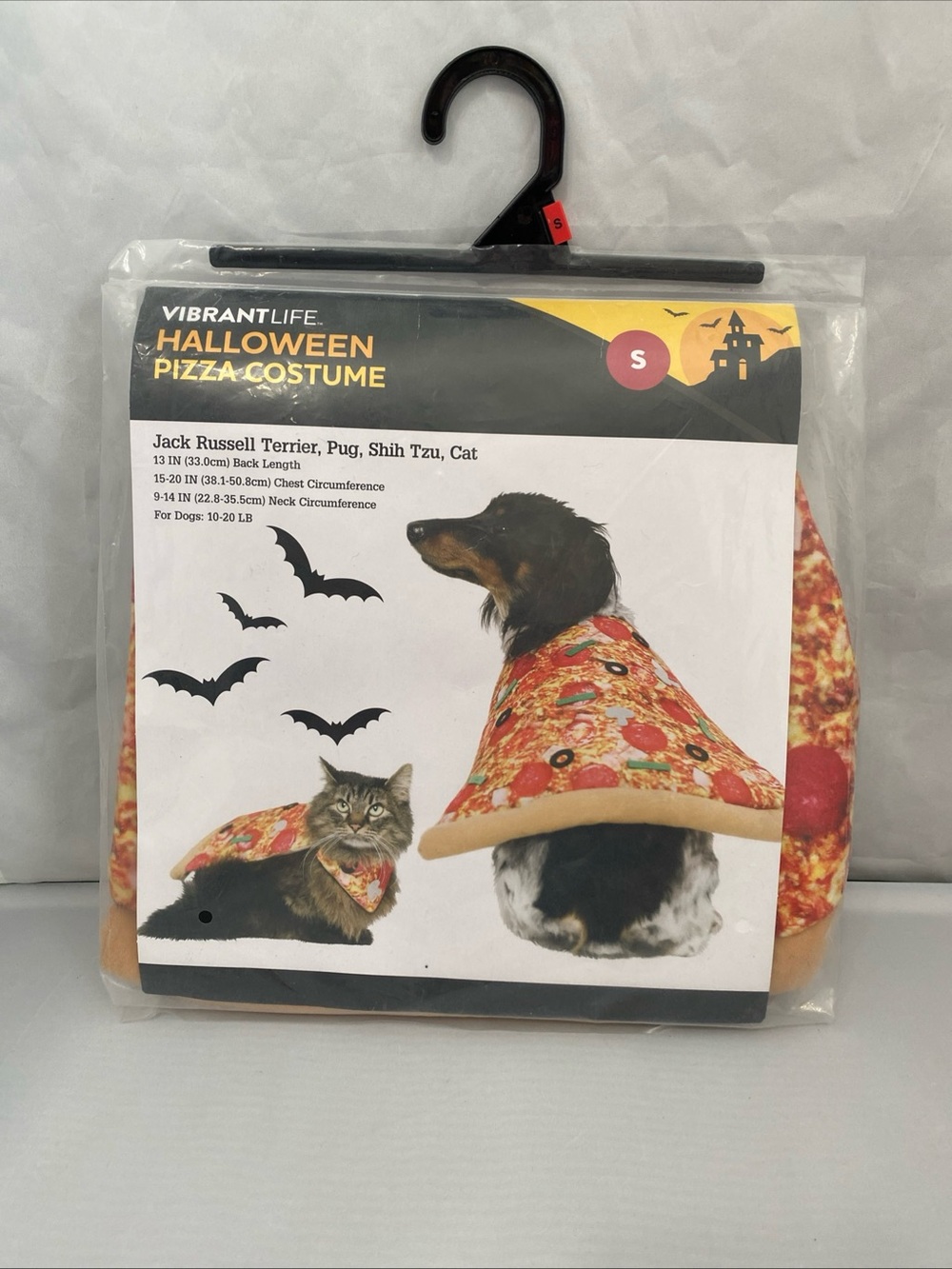 VibrantLife Halloween Pizza Pet Costume - Small